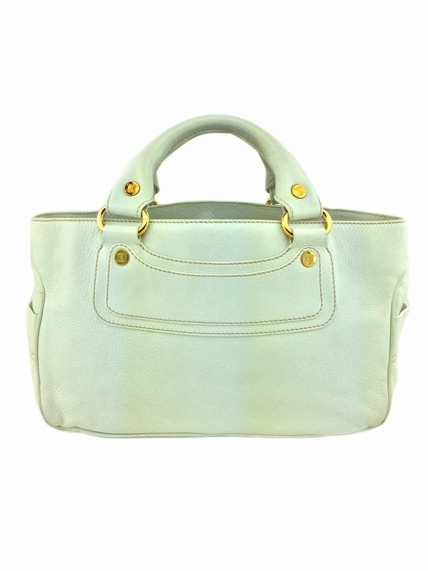 Celine Leather Boogie Bag Satchel White | Consigned Designs ...