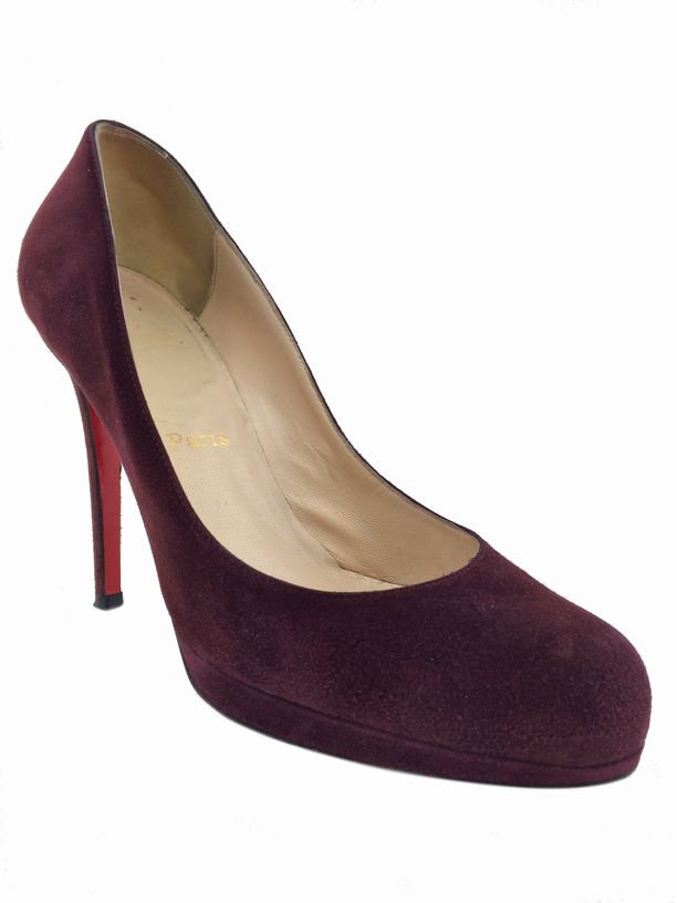 Consigned Designs | Christian Louboutin Shoes | Burgundy Suede ...