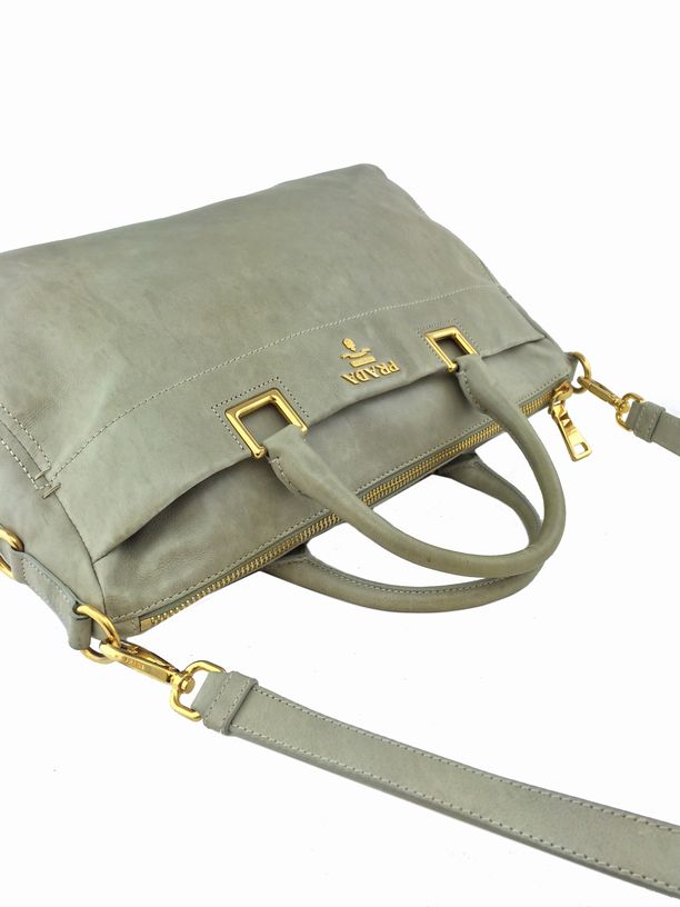 Prada Vitello Shine Satchel Bag Beige | Consigned Designs