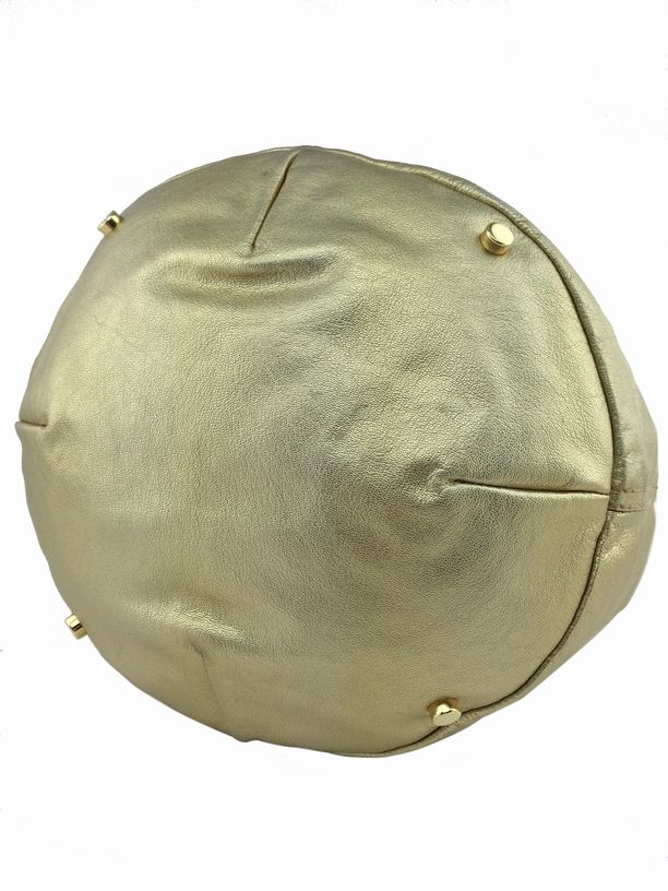 saint laurent bags - Yves Saint Laurent YSL Leather Medium Capri Bucket Bag Tote Gold ...