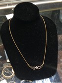 14 K Gold Necklace 9" with Diamond Pendant