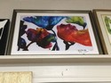 Abstract Print  by Leila - Red, Blue & Yellow in Black   Frame - 44" x 32"