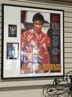 Art / SCARFACE movie poster / black frame 36 x 38