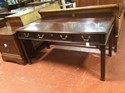 Chinese Chippendale Mahogany Desk / 3 drawer 30 x 59 x 30 hi