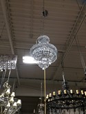 Crystal chandelier  / 15'w x 24 hi 3 light bell shape