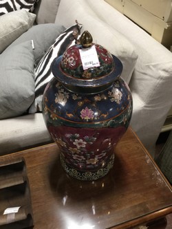 Green & Red Ginger Jar - 20" Tall