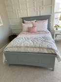 Grey  Full Bed with Mattress, HB, FB
