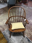 Maple Accent Chair with Gold Pillow