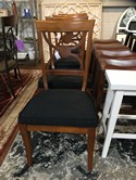 Maple Side Chairs w/black upholstered seats- Set of 4
