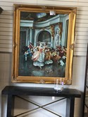 Original oil painting/  French ladies / ornate gold frame 45 x 58