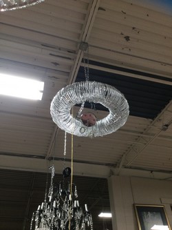 Silver Halo Chandelier 30W x 30H 9 Lights