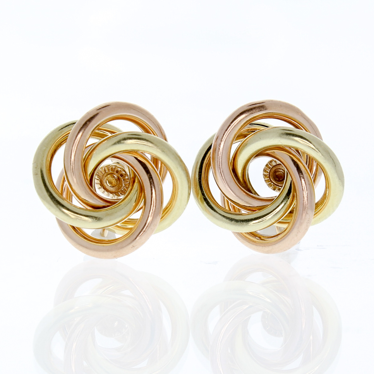 Yellow And Rose Gold Knotted Earrings Design With Consignment Llc Yellow And Rose Gold Knotted Earrings 83431a Jpg