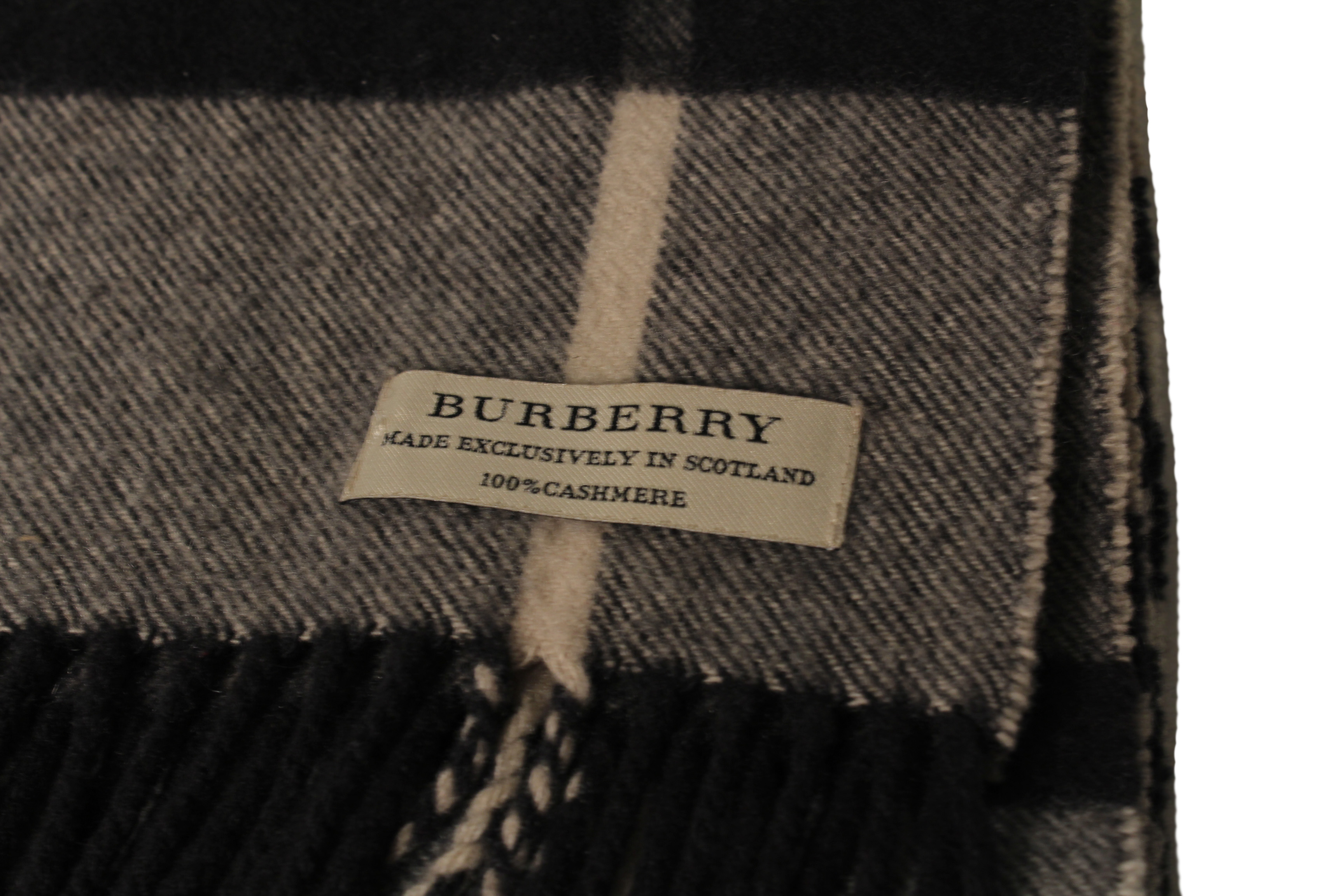 burberry black cashmere scarf