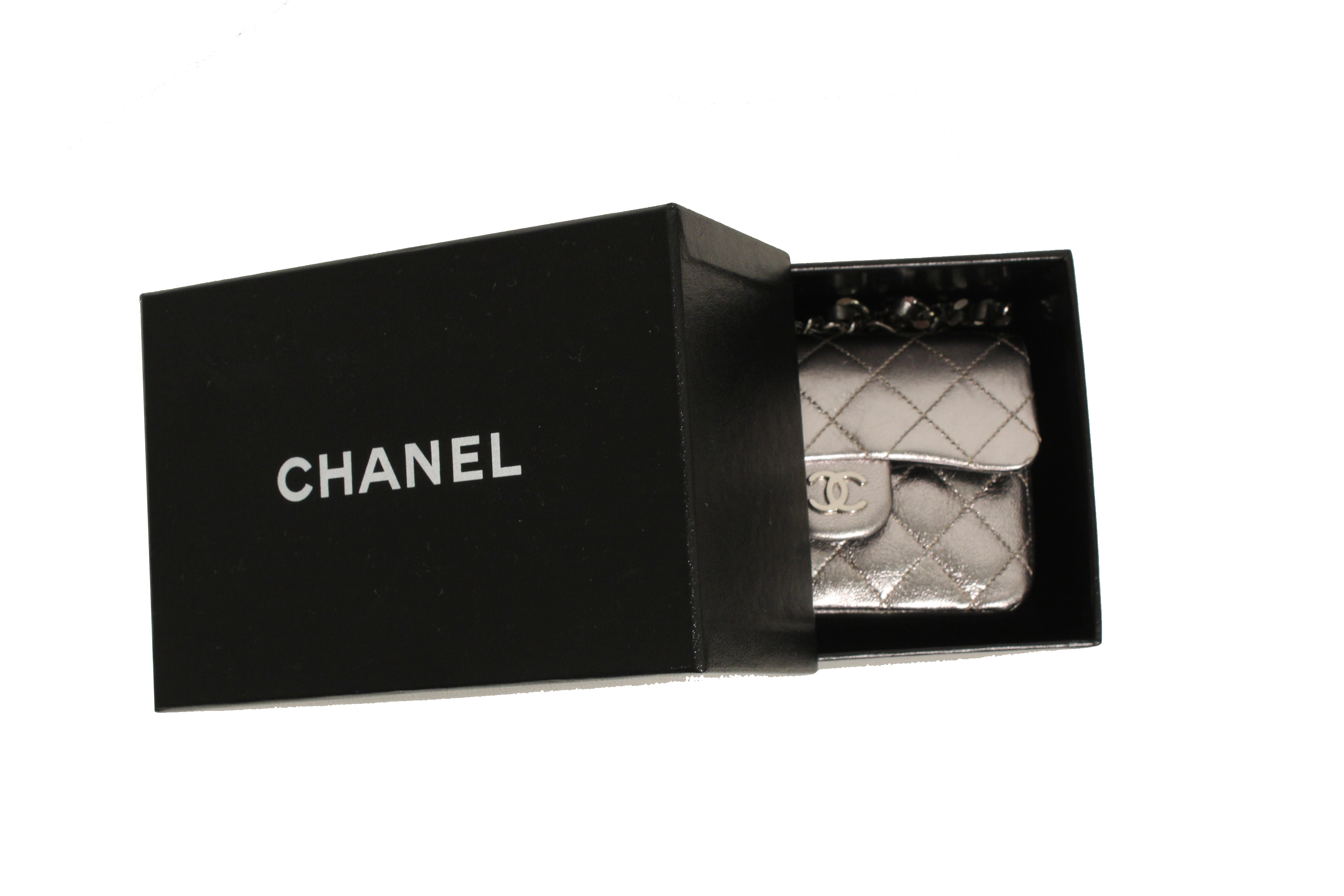 chanel silver mini