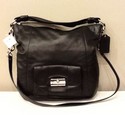 Coach NEW Leather Black Silver Hardware Purse