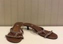 daffodils Size 10 Bronze Rhinestone Kitten Heel Sandals