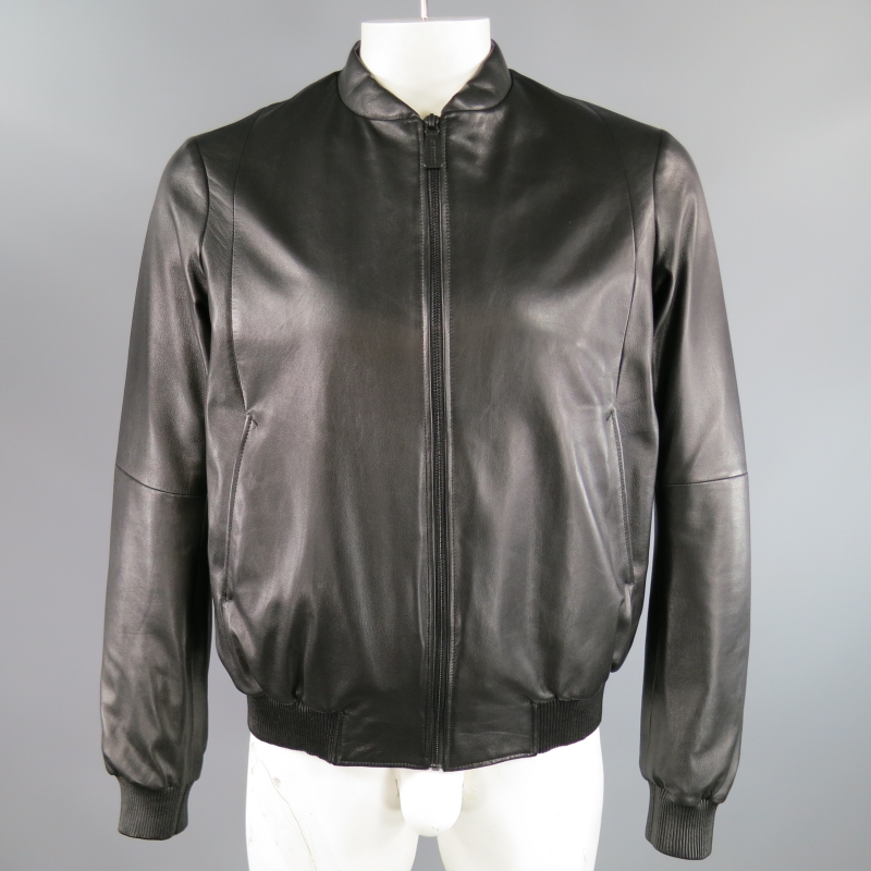 Jil Sander 40 Black Leather Er Jacket Sui Generis Designer Jil Sander 40 Black Leather Er Jacket 72678a Jpg