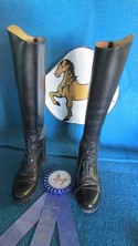 Effingham 8 Black Leather USED - Excellent Field Boots - Laced