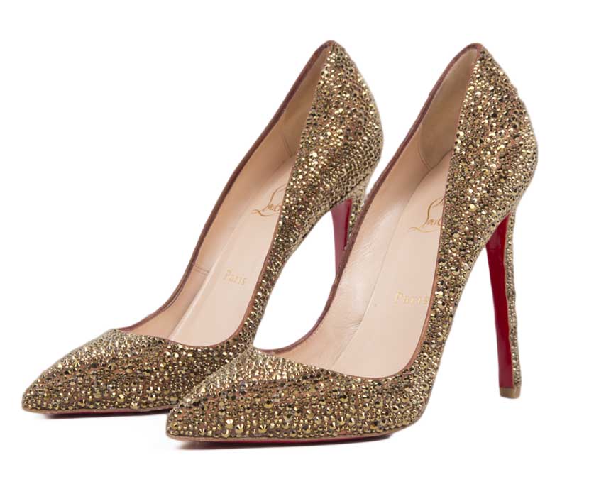 Christian Louboutin 38.5 Gold Pumps | To Be Continued...A ...