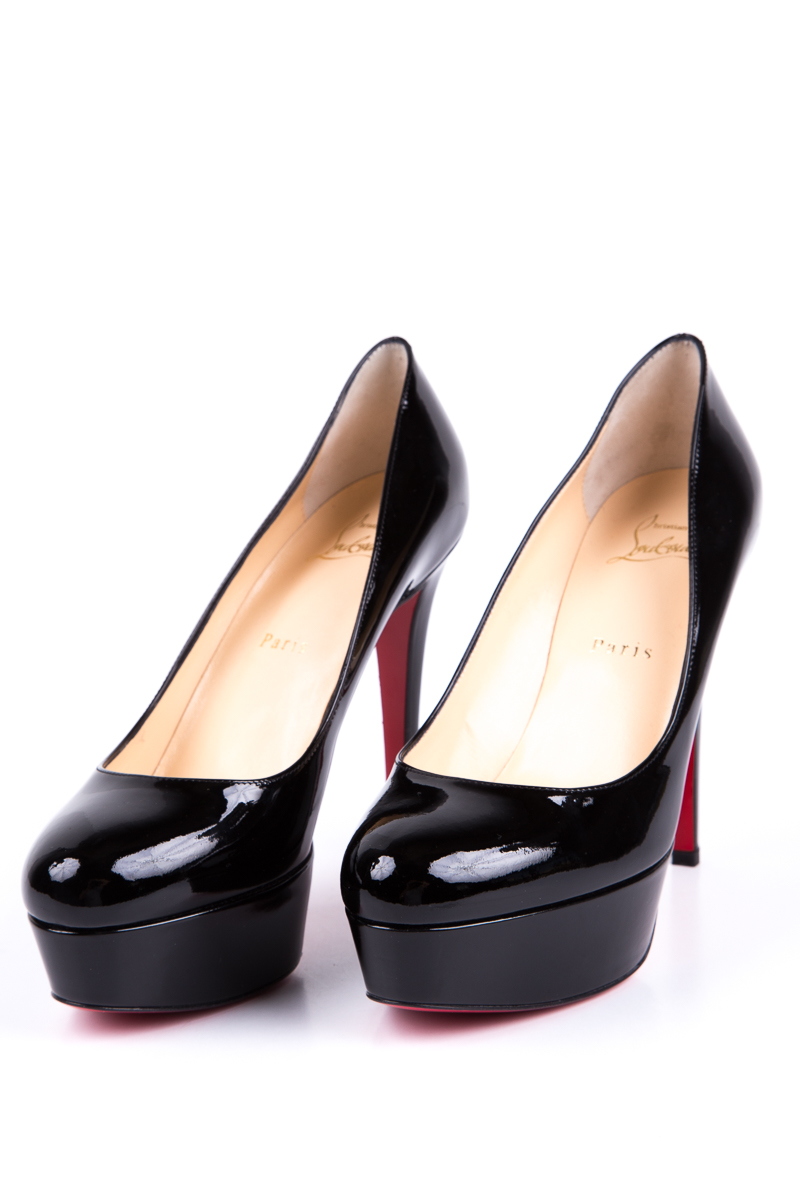 vuitton mens shoes - Christian Louboutin Black Patent Leather Bianca Pumps SZ 38 | To ...